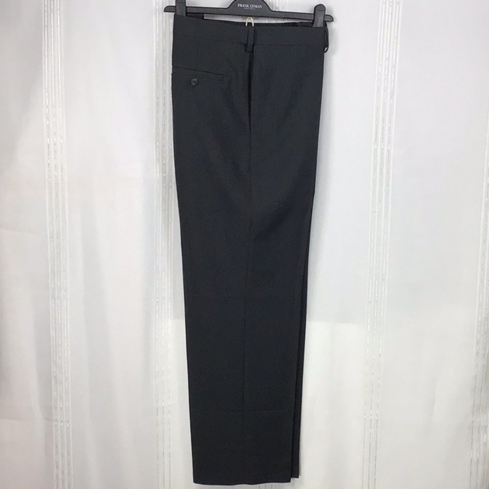 Haggar Classic Fit Dark Grey Flex Waistband Flat Front Dress Pants 36X30